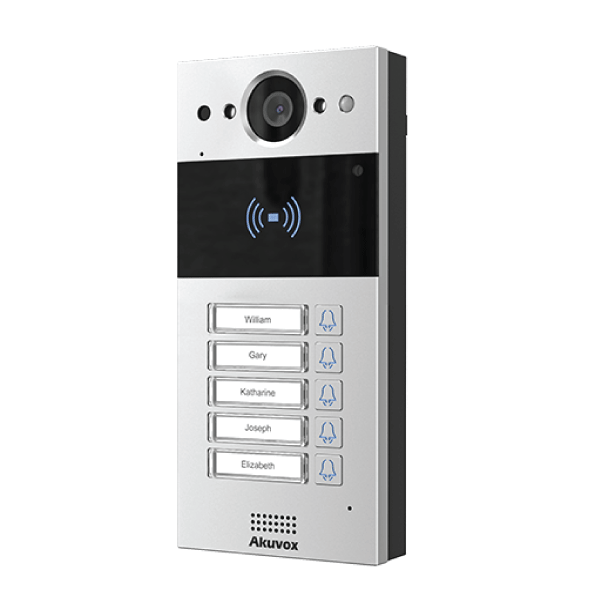 פנל אינטרקום IP עם מצלמה 5 לחצנים משולב קורא קרבה MEGA-205