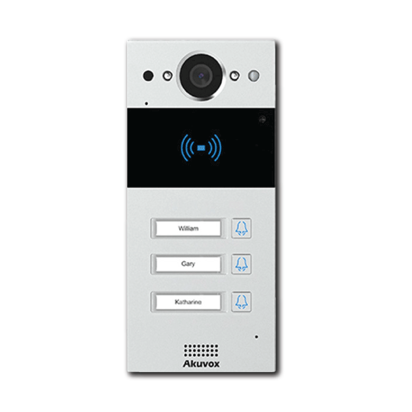 פנל אינטרקום IP עם מצלמה 3 לחצנים משולב קורא קרבה MEGA-203