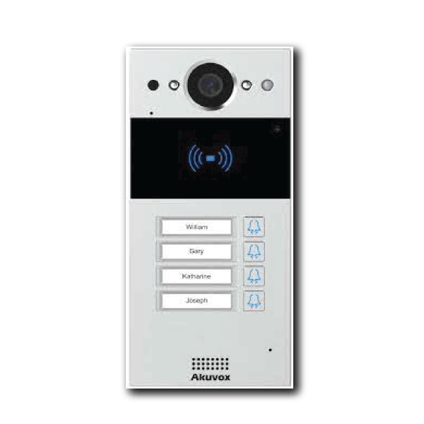 פנל אינטרקום IP עם מצלמה 4 לחצנים משולב קורא קרבה MEGA-204