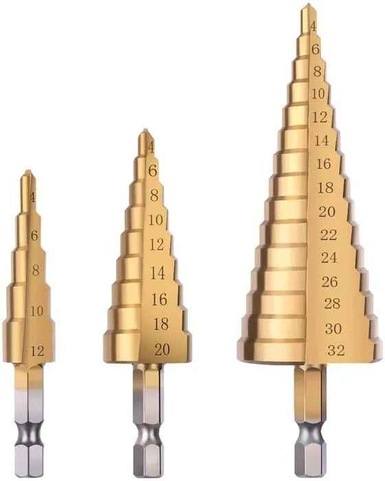 סט מקדחים מדורגים 3 יחידות