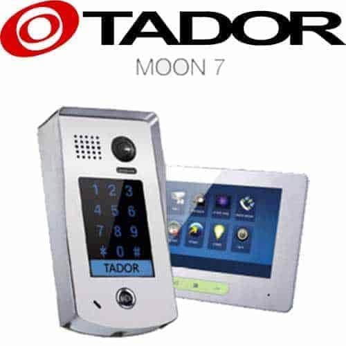 קיט אינטרקום טלוויזיה 2 גידים משולב קודן דגם moon-7 + מסך 7 אינץ עיצוב יוקרתי עובי 15 מ"מ בעברית