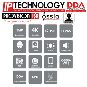 מערכת הקלטה NVR12-8200FAN 8CH 8MP