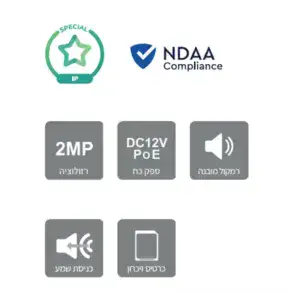 פעמון דלת משולב מצלמת IP וכרטיס קורא קרבה Provision-ISR