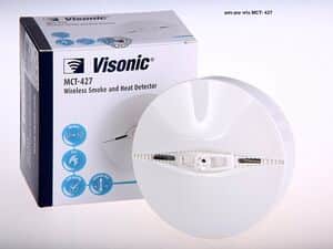 גלאי עשן וגלאי חום אלחוטי למערכת אזעקה ויסוניק מסדרת PowerMax דגם MCT-427