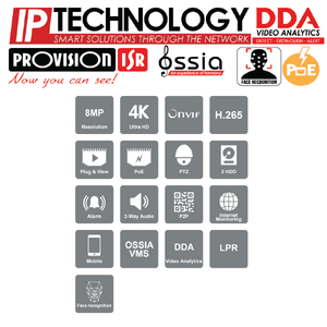 קיט 16 מצלמות אבטחה NVR8-16400PFA(1U) 8MP