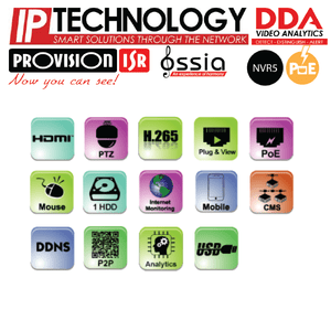 קיט 8 מצלמות אבטחה בצבע מלא NVR5-8200PX