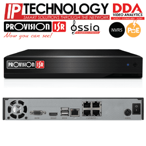 קיט מערכת הקלטה NVR5-4100PX 4CH 5MP עם 4 מצלמות IP