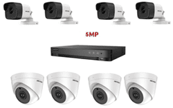 קיט ל-8 מצלמות 5 מגה פיקסל עם מכשיר הקלטה 5 מגה פיקסל 1TB כבלים וספק כוח.