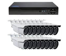 קיט IP ל-16 מצלמות עם מכשיר הקלטה עם 1TB כבלים וספק כוח.