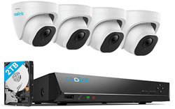 קיט 4 מצלמות באיכות 8 מגה עם מכשיר הקלטה(2TB) של 8 ערוצים כולל POE ל-8 מצלמות כולל כבלים ואביזרים